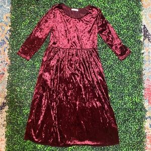 Reborn J Brand. Maroon Velvet Dress. Size Medium.